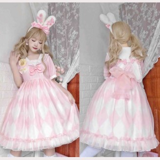 Alice In Wonderland Bunny Ears School Lolita Dress OP (WS253)